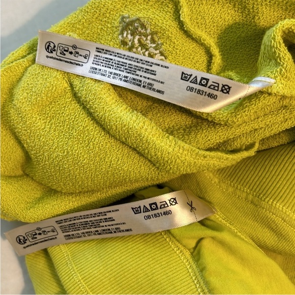 FP Movement XSmall Set TWO piece hoodie AND skort neon green cotton Free People - Picture 8 of 11